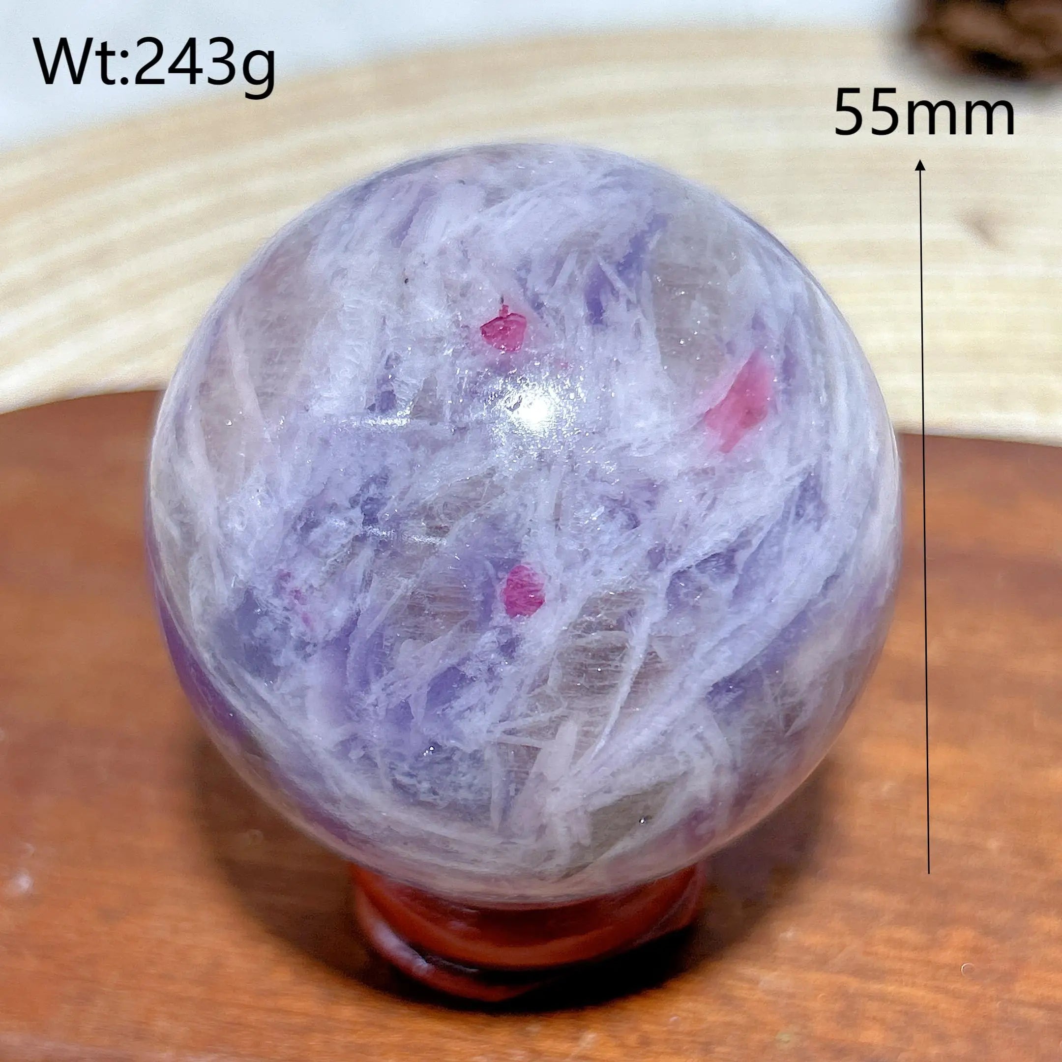 Healing Natural Crystals Unicorn Stone Pink Tourmaline Sphere Polished Gemstones Ball Home Decorations Room Decor Gift