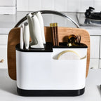Large Capacity Multi Kitchen Cutlery Holder Waterproof Space Saving Integrated Drainer Organizer Stable Chopstick Bucket