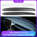 For Tesla Model 3 Highland 2025 2024 Dashboard Cover ABS Carbon Fiber Air Outlet Panel Cover Trim Sticker Interior Accessories