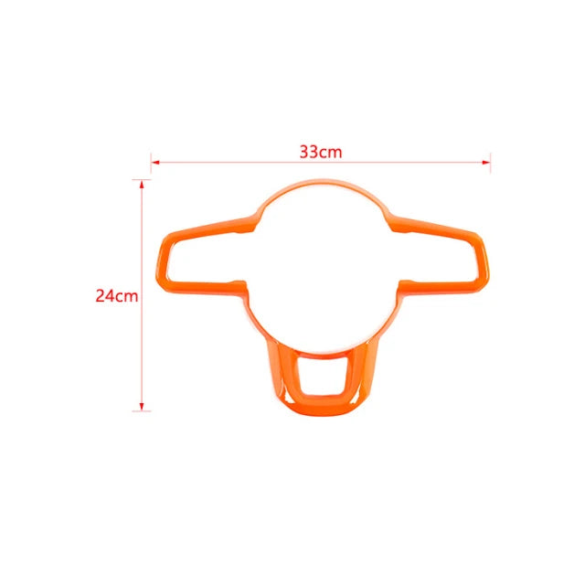 JIDIXIAN fit for Jeep Wrangler JL for Gladiator JT 2018 2019 2020 2021 2022 2023 2024 Car Steering Wheel Decoration Panel Cover