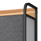 7 Drawers Dresser Fabric Storage Tower Wooden Top Shelf Modern Organizer, Dark Gray