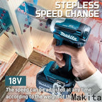 MAKITA DTD172Z Lithium battery brushless impact driver memory function 4 mode screwdriver