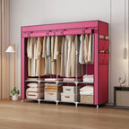 Portable Closet Large Household Multi-laye Economy Fabric Wardrobe Dustproof Rental Room Single Person Closet Clothes Organizer