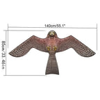 Emulation Flying Hawk Kite Bird Scarer Drive Kite Bird Repellent for Garden Scarecrow Yard Bird Repeller Farm Decor No stick