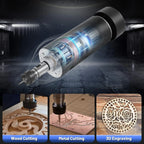 500W 3020 plus CNC Wood Router Laser Engraving Milling Cutting Machine GBRL Control 220V High Precision