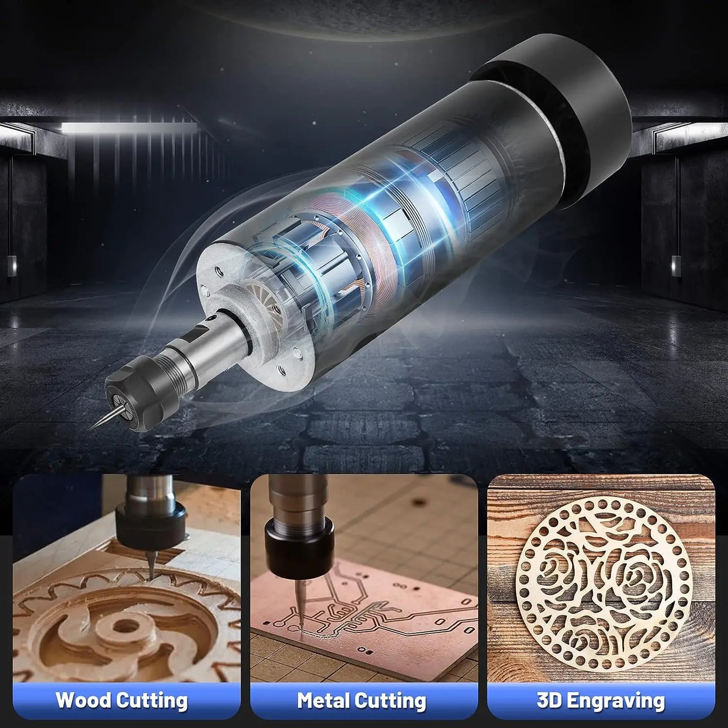 500W 3020 plus CNC Wood Router Laser Engraving Milling Cutting Machine GBRL Control 220V High Precision