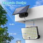 256 LED Solar Motion Sensor Security Lights - Waterproof Outdoor Flood Lights | AlluCanFind