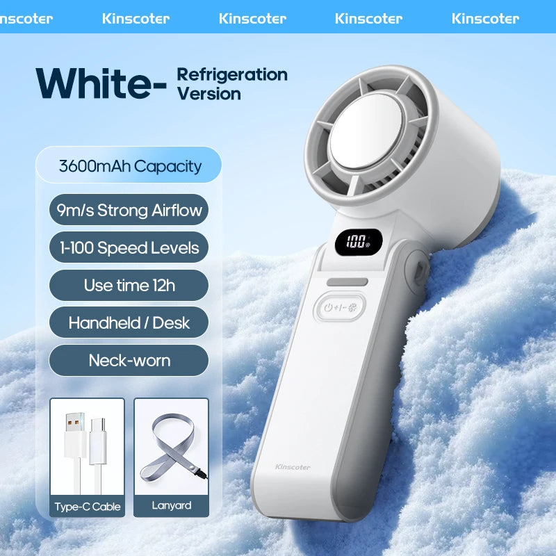 KINSCOTER Outdoor Foldable Turbo Fan - 3600mAh Rechargeable