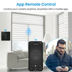 LoraTap Tuya Smart Life Roller Shutter Blinds Black Switch and Remote Percentage Control Timer Work with Google Assistant Alexa