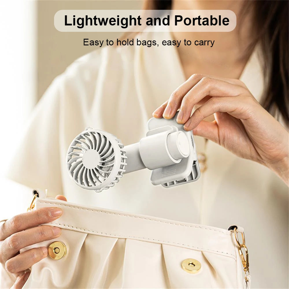 Mini Clip Fan Portable Clip on Umbrella Fan Backpack Waist Fan For Out