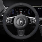 For Great Wall ORA iQ Good Cat GT Funky Cat Ballet Cat EV Flash Cat Carbon fiber Suede Car Steering Wheel Cover Auto Accessories