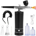 Airbrush Nail With Compressor Portable Air Brush Nails Compressor For Nail Art Paint Model Painting Crafts Wireless Spray Gun