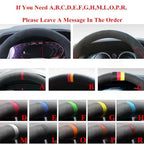 Suede Genuine Leather Car Steering Wheel Cover Braid For Audi R8 (4S) 2015-2019 TT (8S) 2014-2019 TTS 2014-2019 TT RS 2016-2019