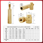 Brass Heating Soldering Iron Tip Tool Insert Nut for Plastic 3d Printing Holt Melt Nut Implant Connector M2 M2.5 M3 M4 M5 M6 M8