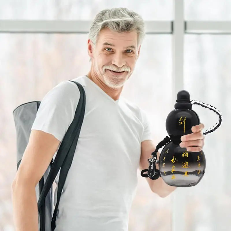 Gourd Water Bottle 900ml Outdoor Large Capacity fitness Gourd Bottle Chinese Retro style Water Cup Gourd Style Water Bottle