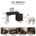 Makeup Organizer Vanity Table Modern Decor Drawer Storage Dressing Table Aesthetic Light Mirror Dressers Bedroom