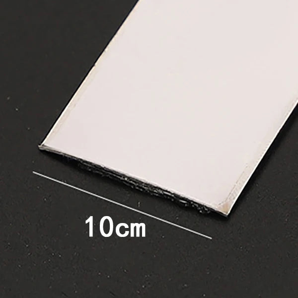 10cm Wide Gold Wall Sticker Strip Stainless Steel Flat Self Adhesive Living Room Decoration Mirrors for Home Wall Edge Strip