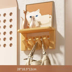 Solid Wood Modern Nordic Creative Wall Clothes Hanger Luxury Living Room Bedroom Clothes Racks Household Storage Home Furniture