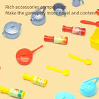 DIY Kid Play House Simulation Kitchen Pretend Toys Kitchenware Lighting and Sounds Cooking Game Set Children Fun Educational Toy