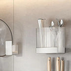 [CLOS] Utensil Holder, Cooking Utensil Crock Wall Mounted Utensil Organizer Countertop Utensil Storage for Kitchen,White