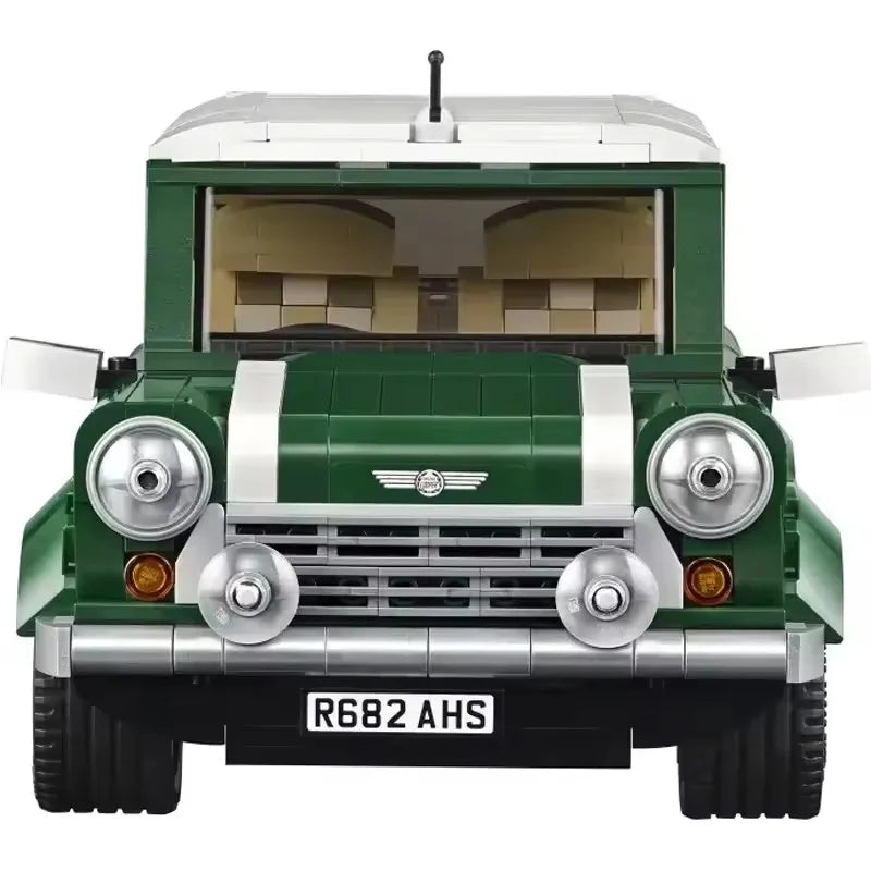 Mini Classic Green Car Model Building Blocks Toy Compatible with 10242