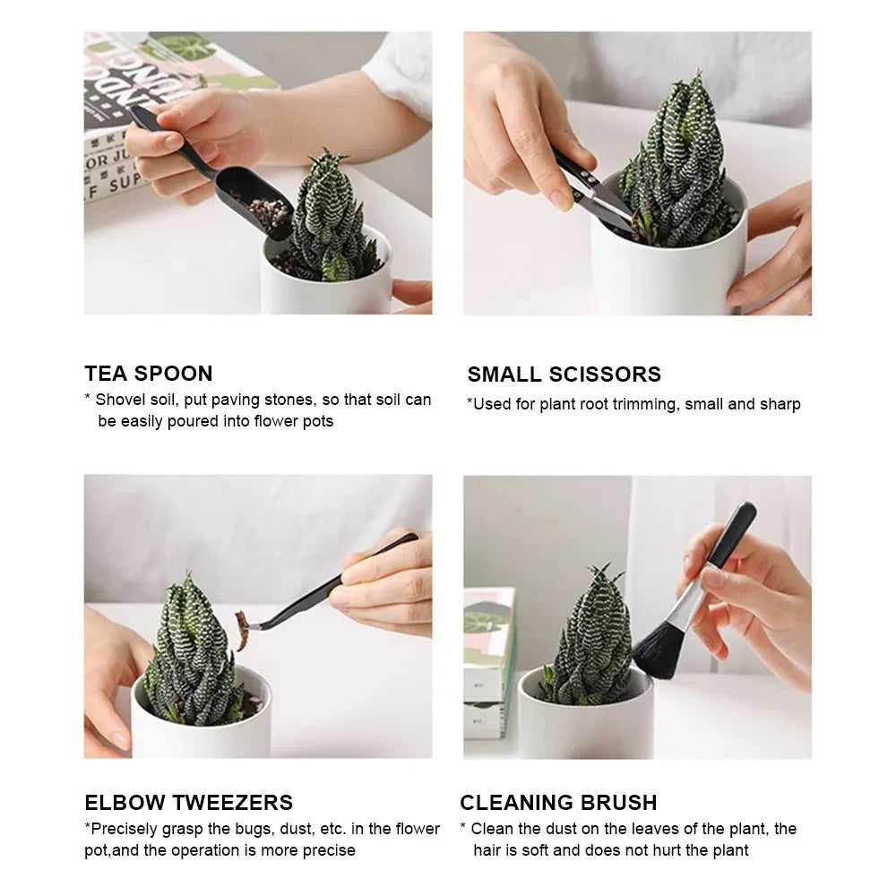 Mini Garden Hand Transplanting Succulent Tools Set Small Miniature Planting Indoor Care Cactus Houseplant Bonsai Tool Kit