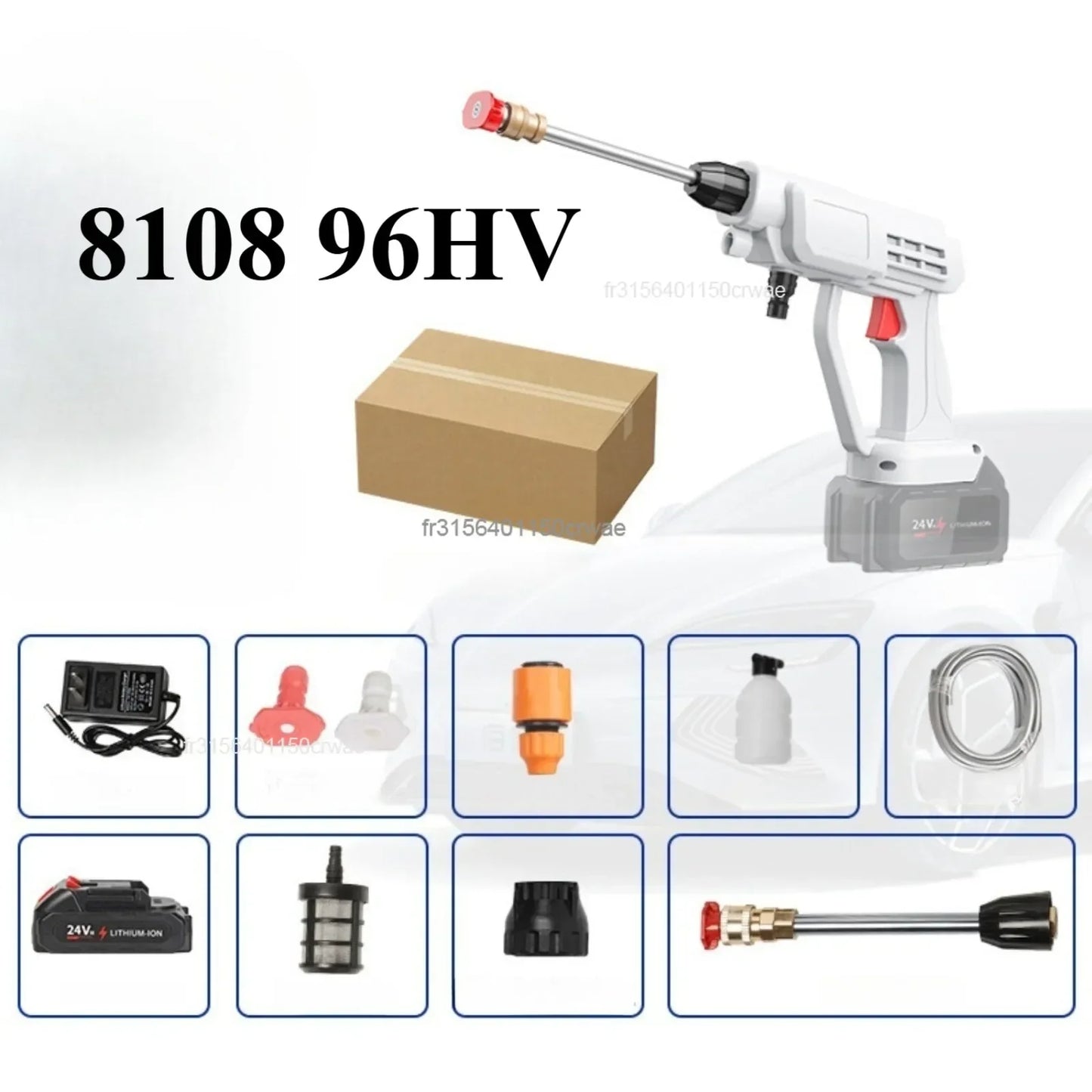 High pressure home car wash water gun electric car wash machine rechargeable wireless lithium battery car wash machine