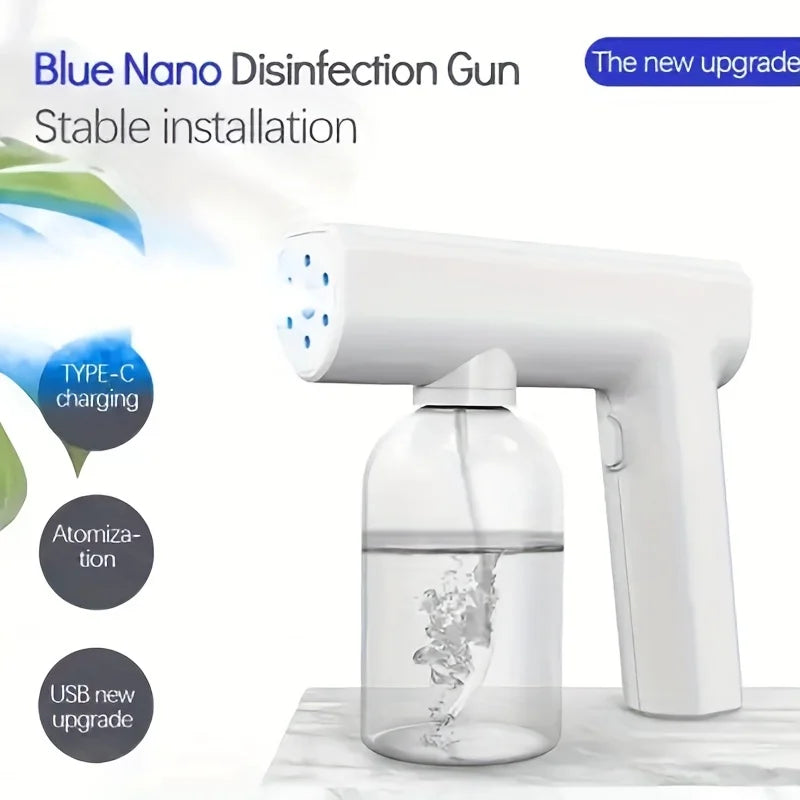 300ML Nano Blue Light Sprayer Barber Wireless Aftershave Steam USB Electric Spray Disinfection Gun For Garden Atomizer Tools