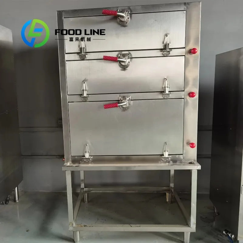 Natural Gas Steam Cooking Pot Cabinet Stainless Steel Kitchen Equipment  for Food Heating