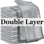 10-100pcs Steel Wire Rags Cloth Home Kitchen Pot Pan Dishwashing Double-sided Dishcloth Cleaning Cloths Scrubber Towel Wholesale