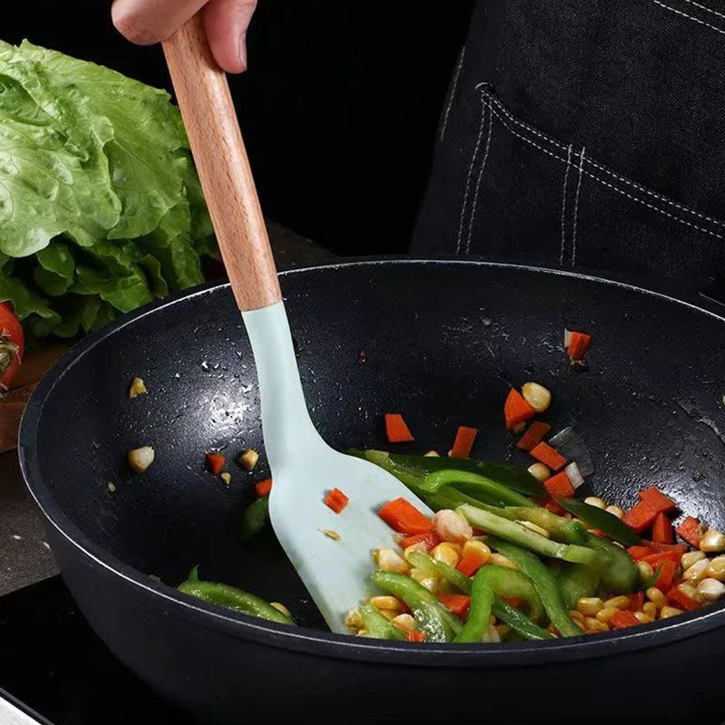 Silicone Kitchenware Cooking Utensils Spatula Kitchen Scraper Wide Pizza Shovel Non-stick Cooking Tool kitchen accessories