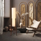 Japanese Retro Wabi-sabi Solid Wood Floor Lamp Study Hotel Art Decorative Corner Standing Lamp Bedroom Living Room Cafe E27 Lamp