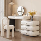 Luxury Modern Makeup Vanity Dressers For Bedroom Headdresses Hairstyles Comfortable Vanity Desk With Light Mirror With Seat