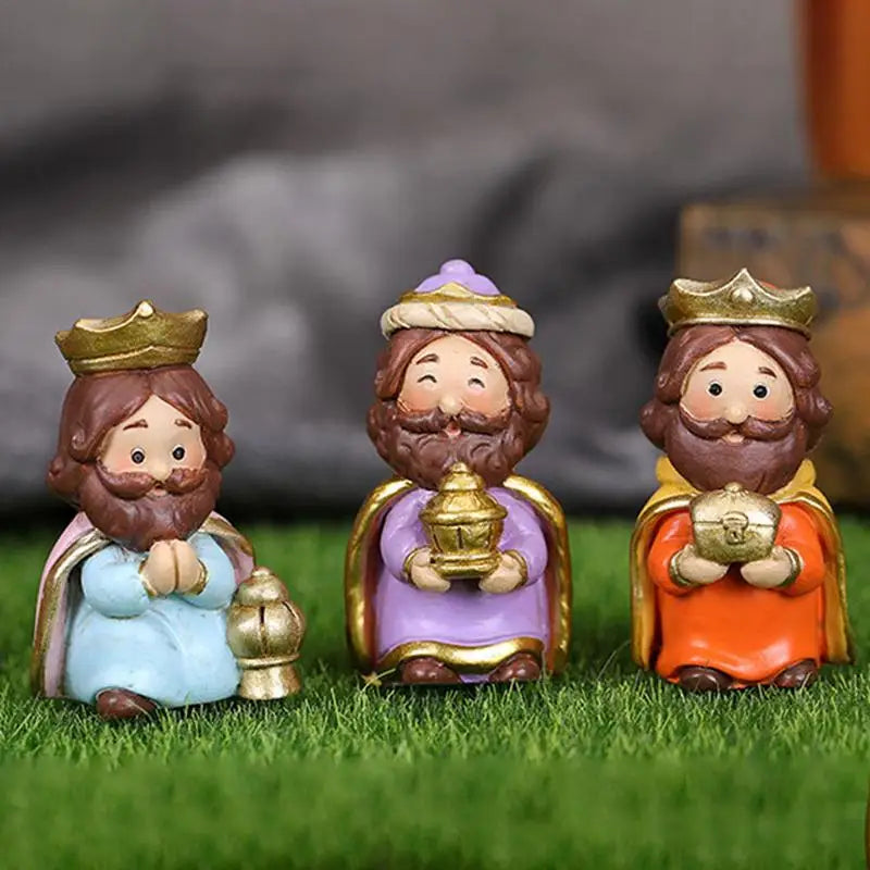 Nativity Sets For Christmas 10pcs Resin Manger Scene Ornaments Christmas Jesus Statue For Children And Adults Holy Family
