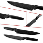 18pcs Kitchen Knives Set Stainless Steel Meat Cleaver Household Chef's Knife Steak Knife Kitchen Scissors Knife Sharpener