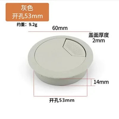 Dual Usb 50 53 60 80mm Wire Hole Cover Round Home Office Table Outlet Port Line Box Computer Desk Cord Grommet Cable Organizer