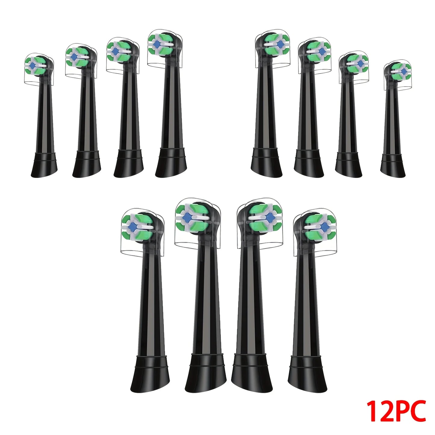 Toothbrush Heads Compatible with Oral B iO 3/4/5/6/7/8/9/10 Electric Toothbrushes, Replacement Toothbrush Heads for iO 4-12Pcs