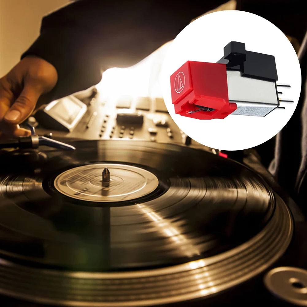 AT91R Replacement Conical Turntable Stylus Dual Moving Magnet Stereo Phono Cartridge HiFi Parts for LP Vinyl Record Turntable
