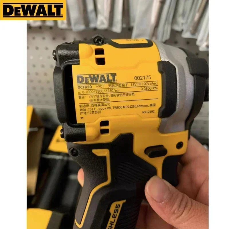 DEWALT DCF850 Cordless Impact Driver Bare Tool 20V Brushless Motor 205NM Wirless Rechargeable Power Tool DCF850N
