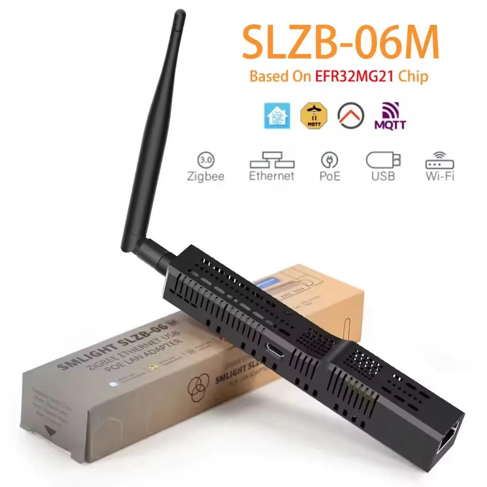 SLZB-06/M/P7 SMLIGHT Zigbee 3.0 to Ethernet,USB,and WiFi gateway coordinator with PoE,works with Zigbee2MQTT,Home Assistant,ZHA