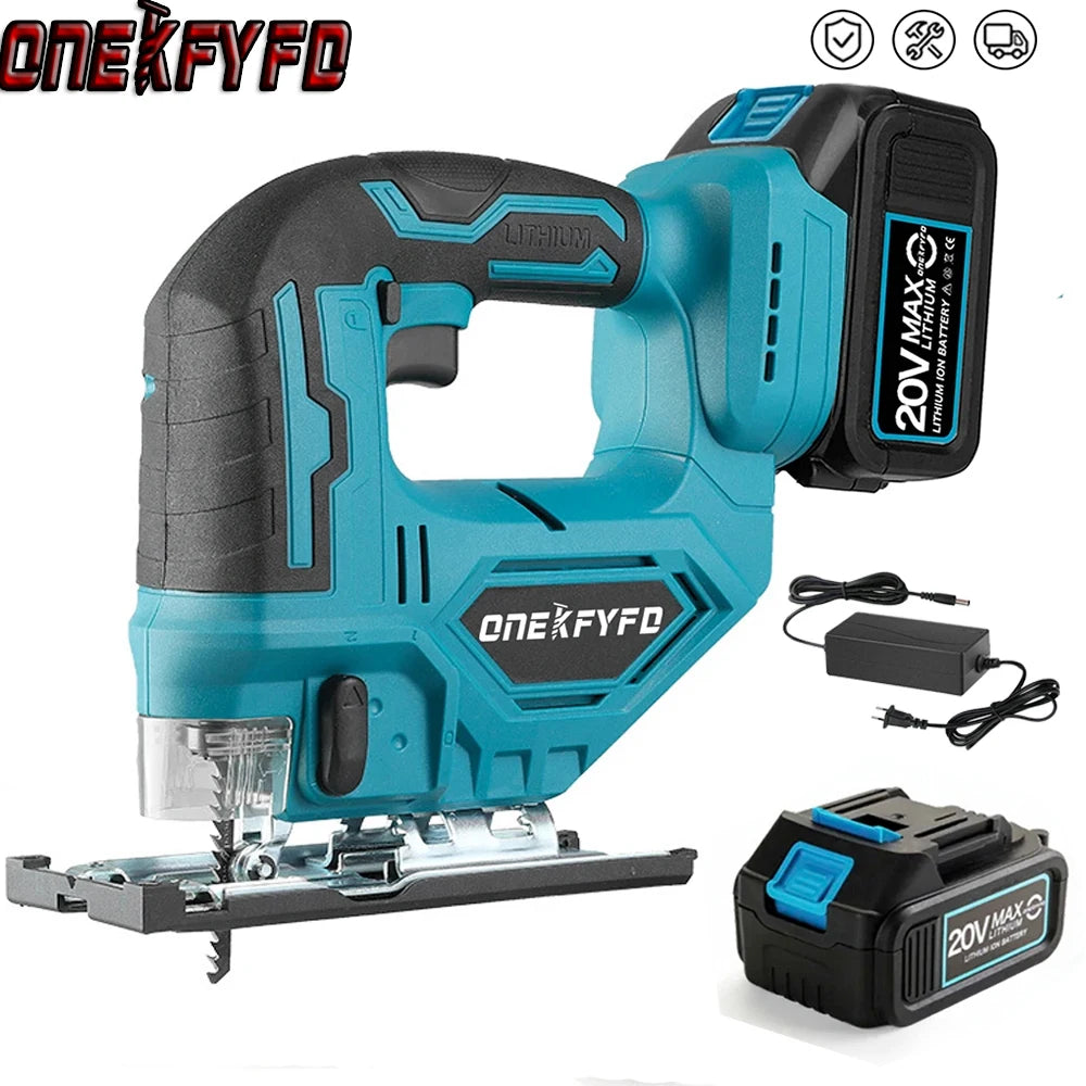 65mm Electric Jigsaw Portable Cordless Jig Saw Multi-Function Woodworking tools wood cutting machines For Makita 18V Battery