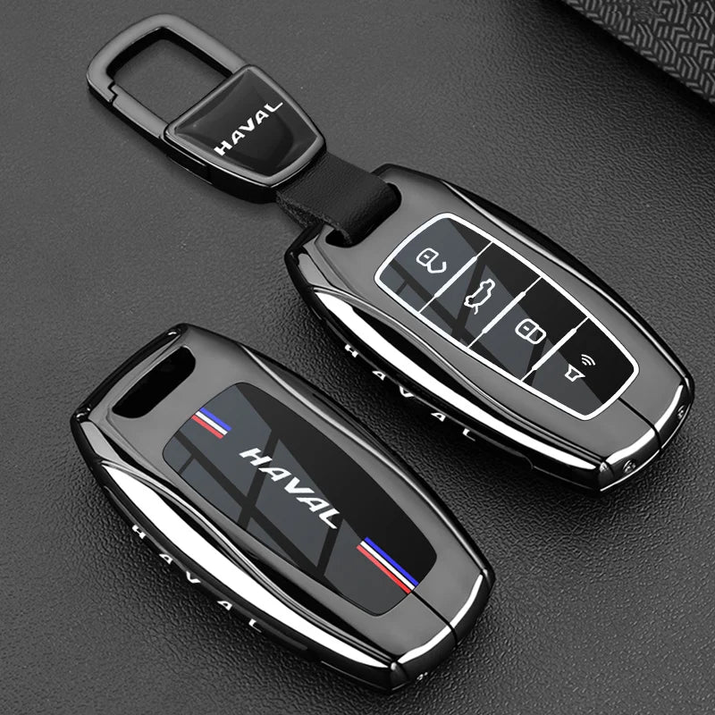 Leather Car Key Case Cover for Great Wall Haval H6 2024 H9 2024 H2 M6 Cool Dog Plus Owl Dragon MAX F7 F7X F7H H8 H3 Accessories