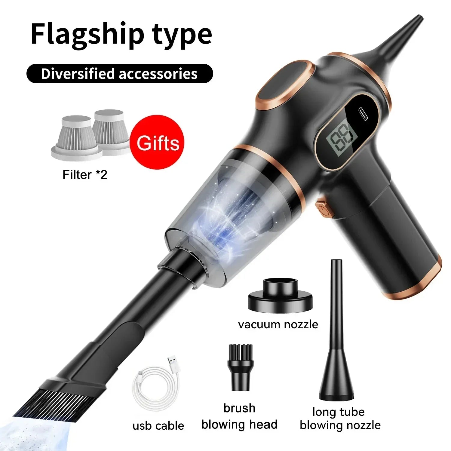 Xiaomi 9500000Pa 5 in 1 Wireless Vacuum Cleaner Automobile Portable Vacuum Cleaner Handheld Car vehicle-mounted Appliance Home