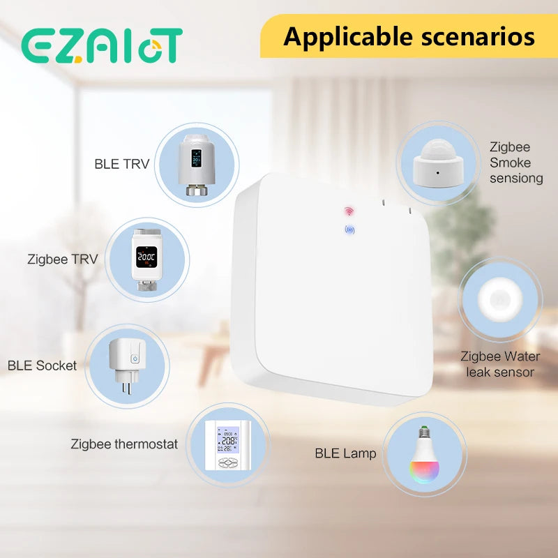 Tuya Smart Multi-Mode Gateway ZigBee Bluetooth Mesh Hub Smart Home Automation Wireless Bridge Via Smart Life APP Remote Control