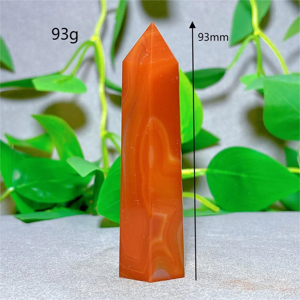 Carnelian Tower Crystal Natural Stone Quartz Home Decoration Minerals Reiki Craft Gifts Energy Healing Meditation Spiritual Love