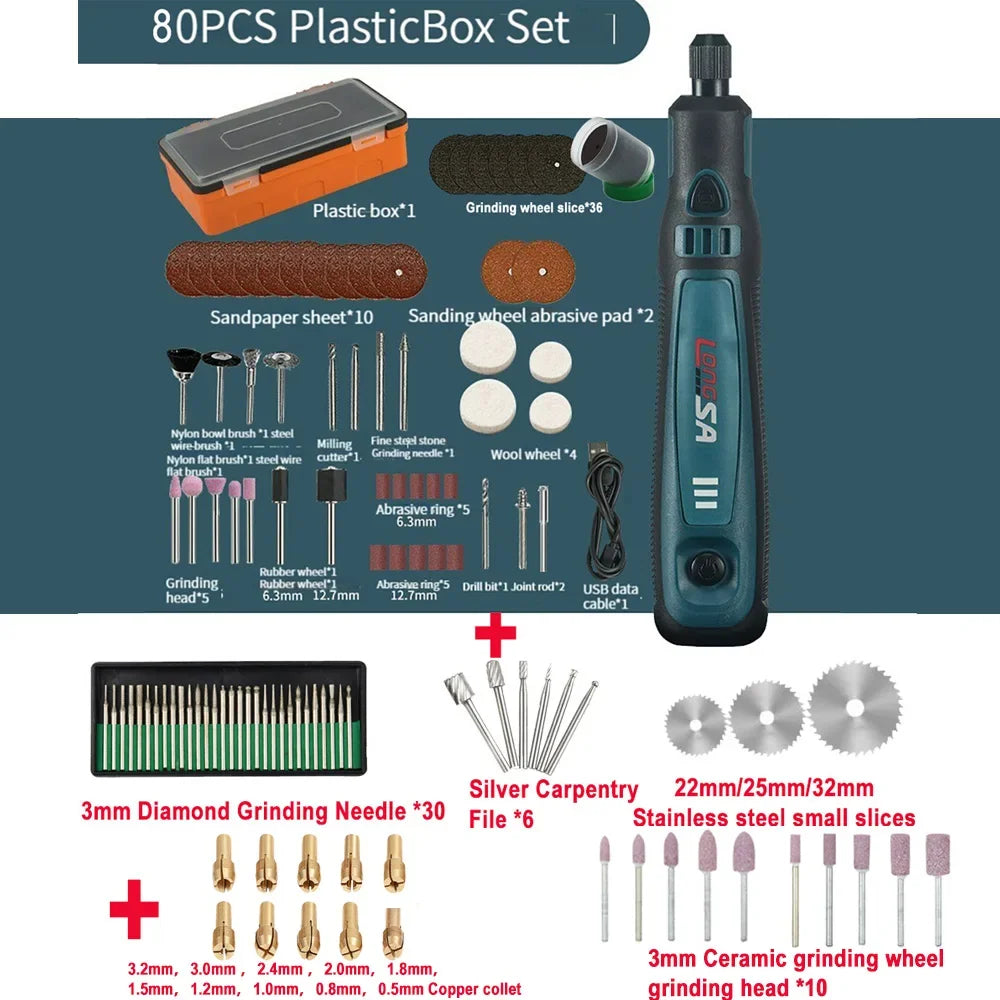 3.6V 5000-10000-15000r/min Electric Hand Drill Mini Engraver Drill Kit Tools Cordless Grinder Engraving Griding Drilling Machine