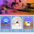 40W Ceiling Fan Lamp RGB Dimmable Ceiling Fanlight Stepless Dimming E2