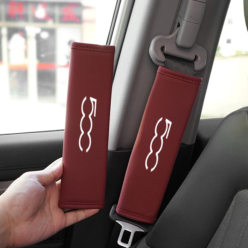 Car seat belt cover for Fiat 500 Breathable shoulder pad Driver shoulder care for adults and children car accessories interior