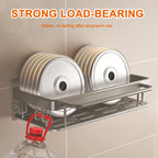 Wall Mount Kitchen Sponge Holder Sink Drain Rack Soap Drainer Towel Rack Shelf Organizer bathroom Storage Accessories