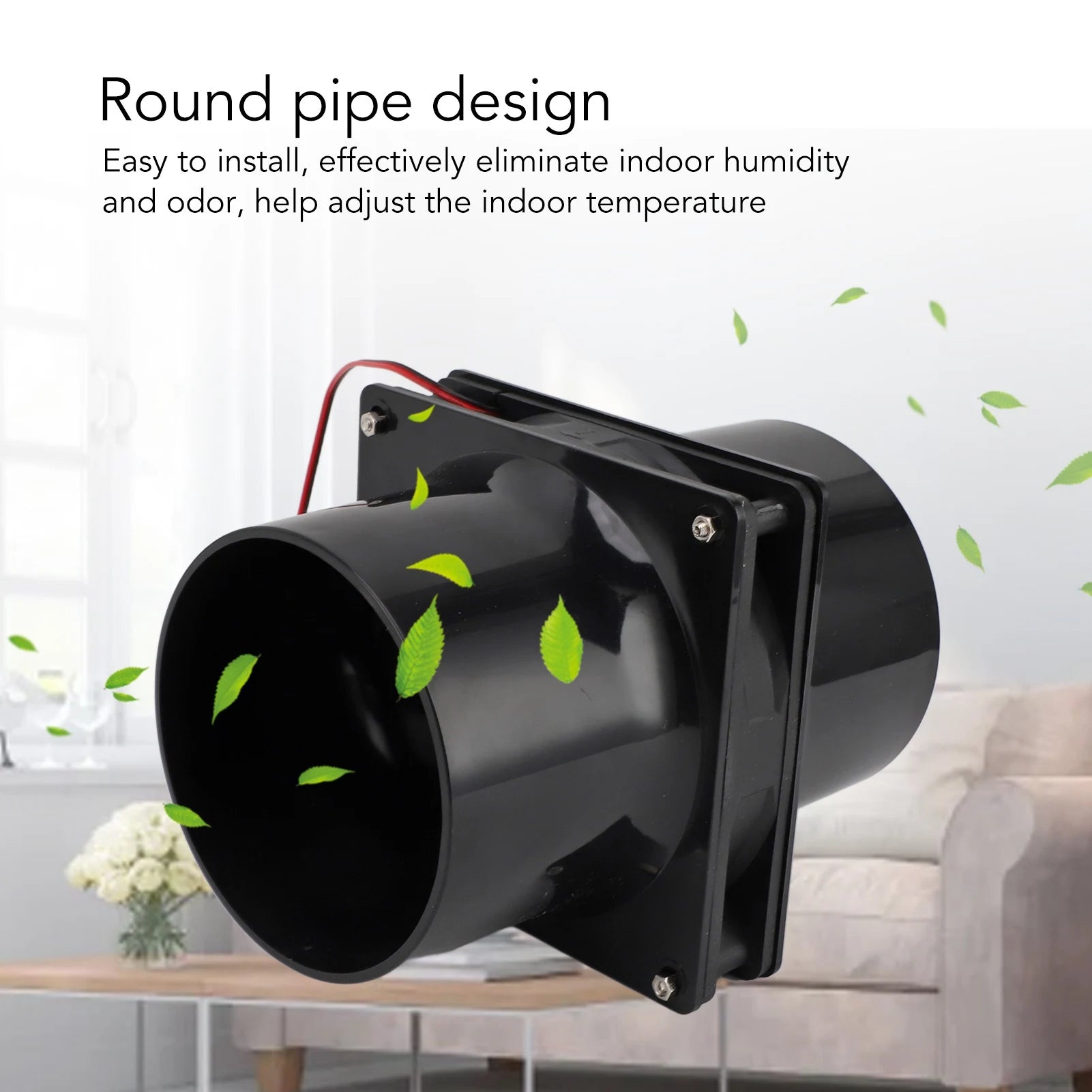 10W 12V Solar Powered Exhaust Fan for Round Pipe ABS Solar Panel Venti